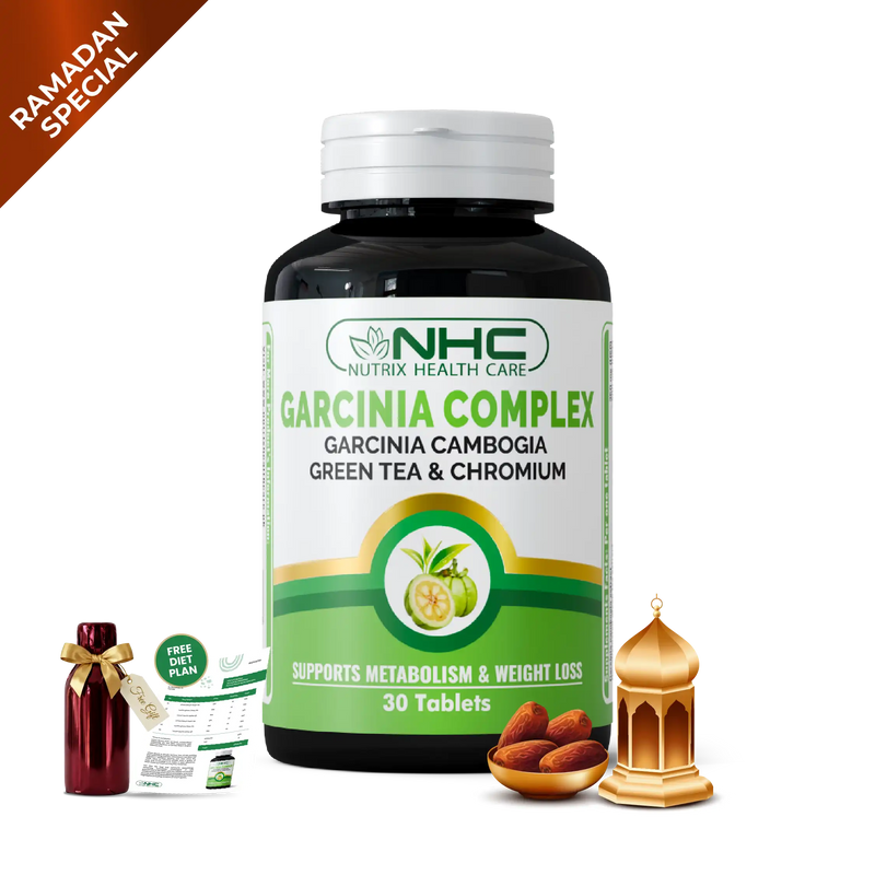 Nutrix Health Care - Ramadan Special Garcinia Complex tablets bottle – weight management and metabolism support
