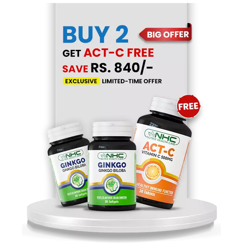 Student Bundle (2 Ginkgo + Free ACT - C) - Nutrix Health Care