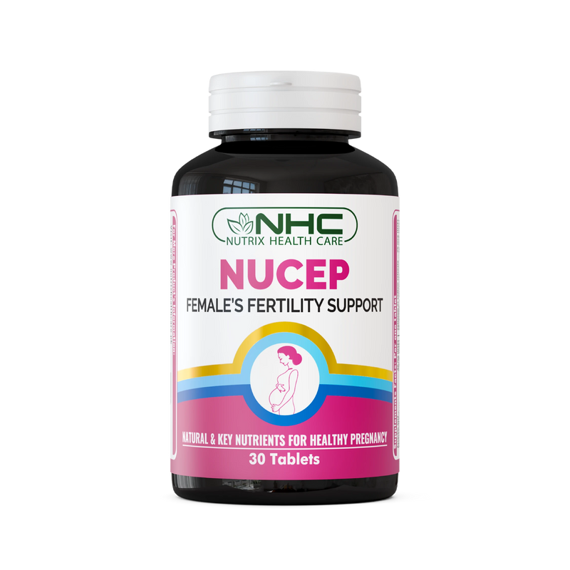 NHC Nutrix Health Care Nucep Female's Fertility Support Tablets – Natural & Key Nutrients for Healthy Pregnancy, 30 Tablets