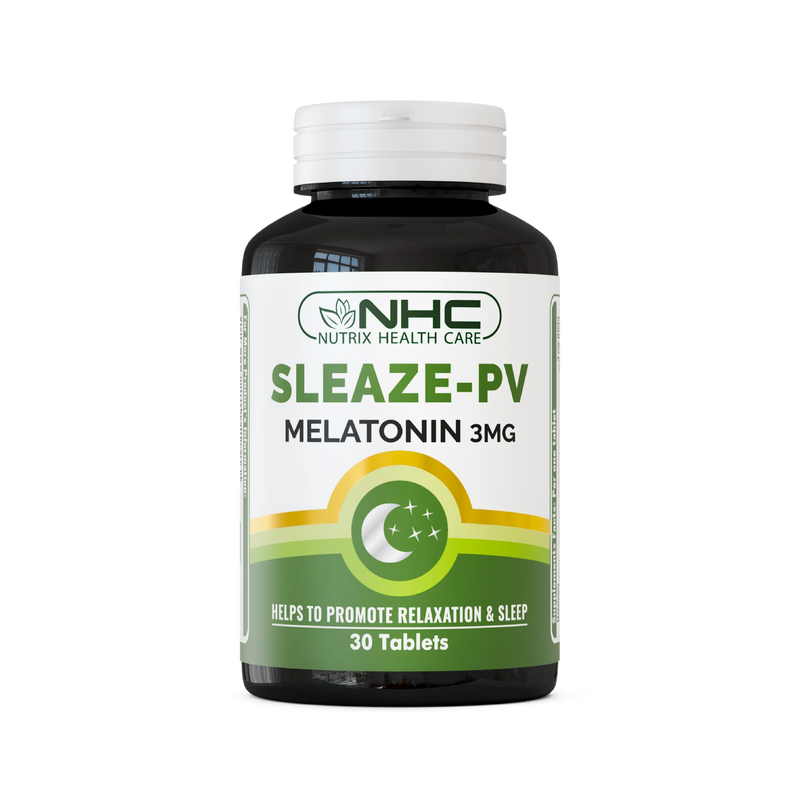 HC Nutrix Health Care Sleaze-PV Melatonin 3mg Tablets – Helps Promote Relaxation & Sleep, 30 Tablets