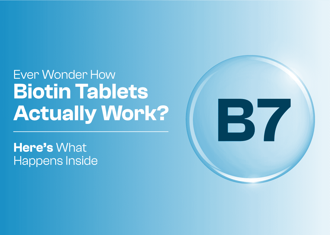 Biotin tablets supporting healthy hair, skin, and nails – Nutrix Health Care