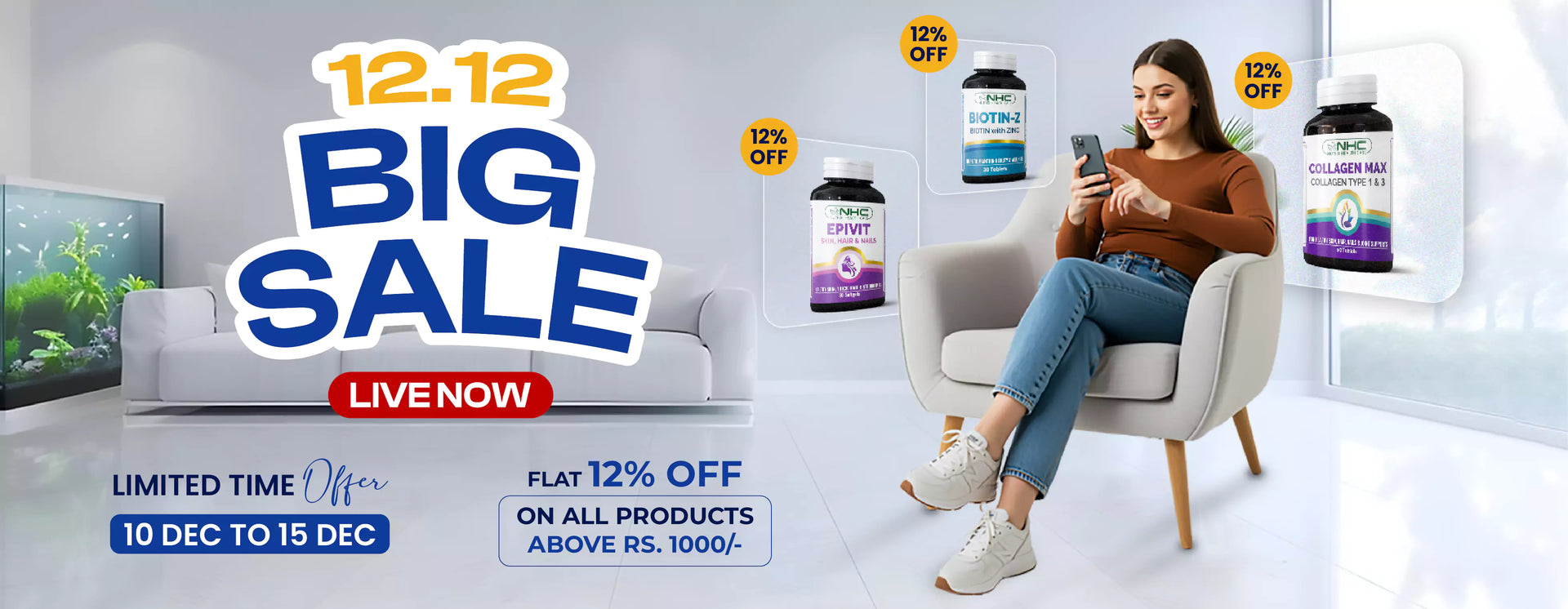 12.12 Sale | Get FLAT 12% Off on Orders Above Rs.1000