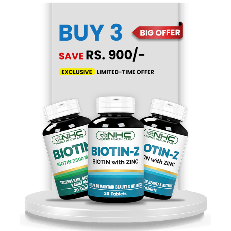 Beauty Bundle (2 Biotin - Z + 1 Biotin) - Nutrix Health Care