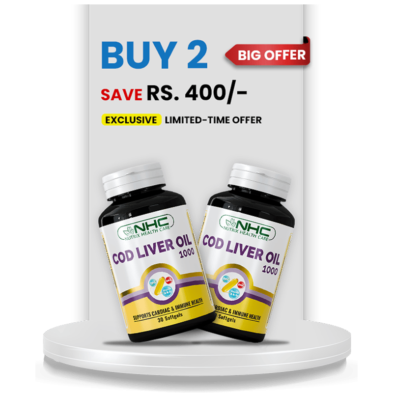 Nutrix Health Care COD Power Pack supplement for heart, joint, brain, and immune health