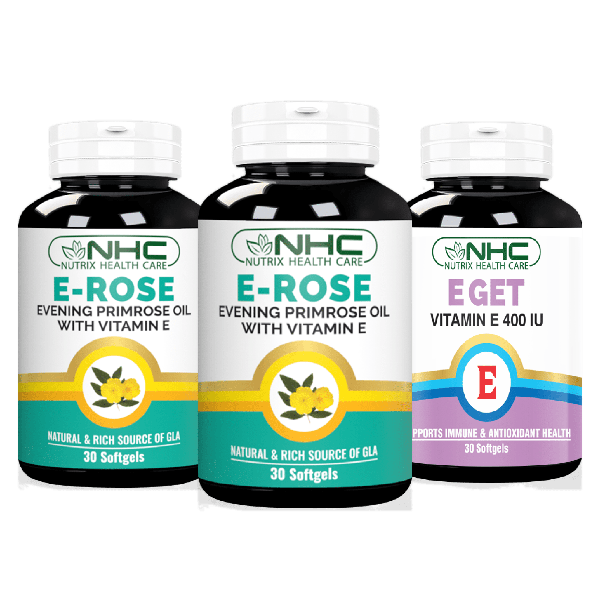 PCOS Relief Bundle (2 E - Rose + 1 E - Get) - Nutrix Health Care