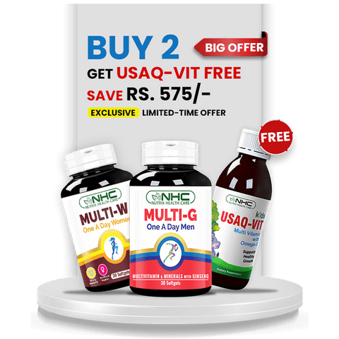 Family Health Bundle (Multi - G + Multi - W + Free Usaq - Vit Syrup) - Nutrix Health Care