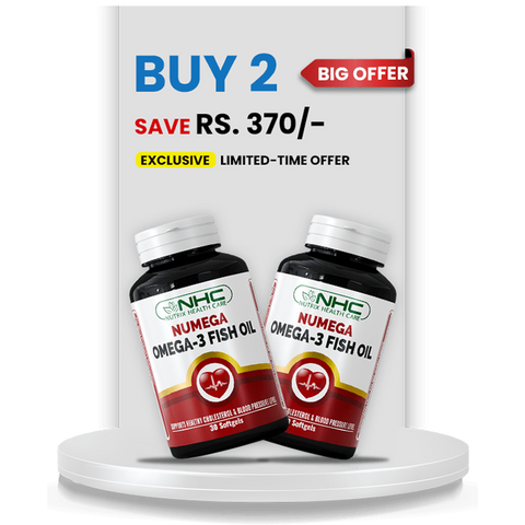 Nutrix Health Care Fish Oil Bundle (2 Numega bottles) for heart, brain, vision and joint support.