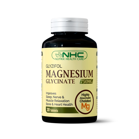 Glyzifol Magnesium Glycinate supplement, nerve & bone support by Nutrix Health Care