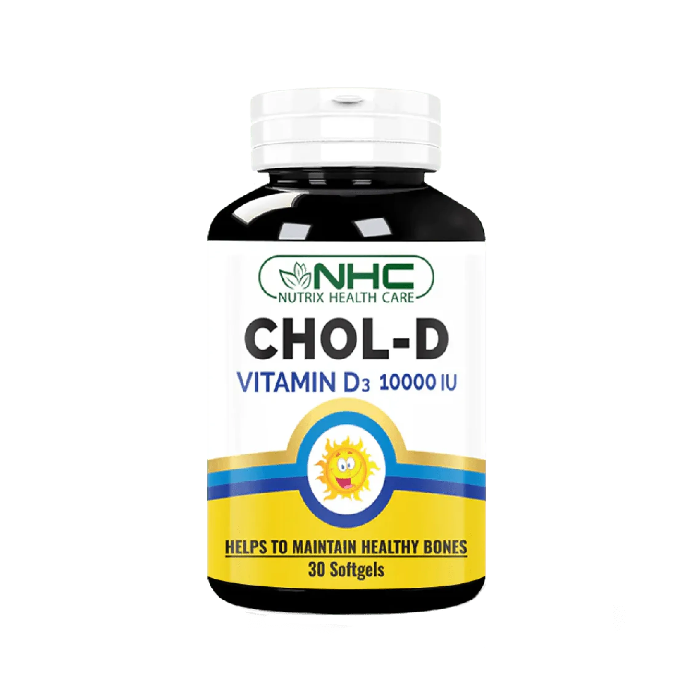 Chol-D 10,000 IU Vitamin D3 softgel for bone, Nutrix Health Care