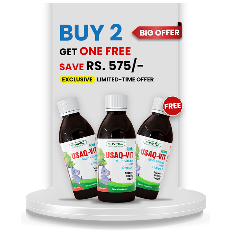 Kids's Health Bundle 2 (2 Usaq Vit Syrup + 1 Free Usaq Vit Syrup) - Nutrix Health Care