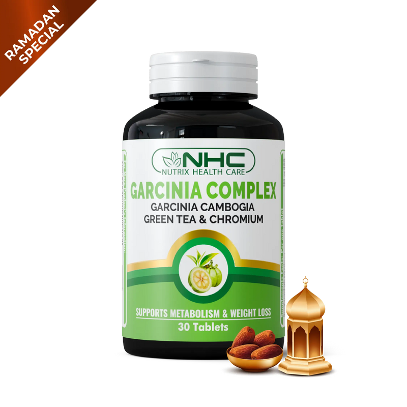 Nutrix Health Care - Ramadan Special Garcinia Complex tablets bottle – weight management and metabolism support