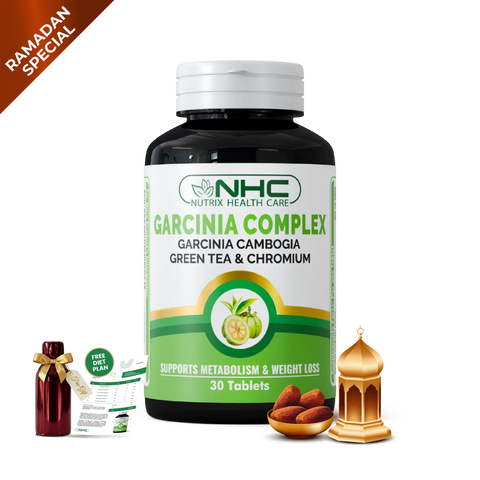Nutrix Health Care - Ramadan Special Garcinia Complex tablets bottle – weight management and metabolism support