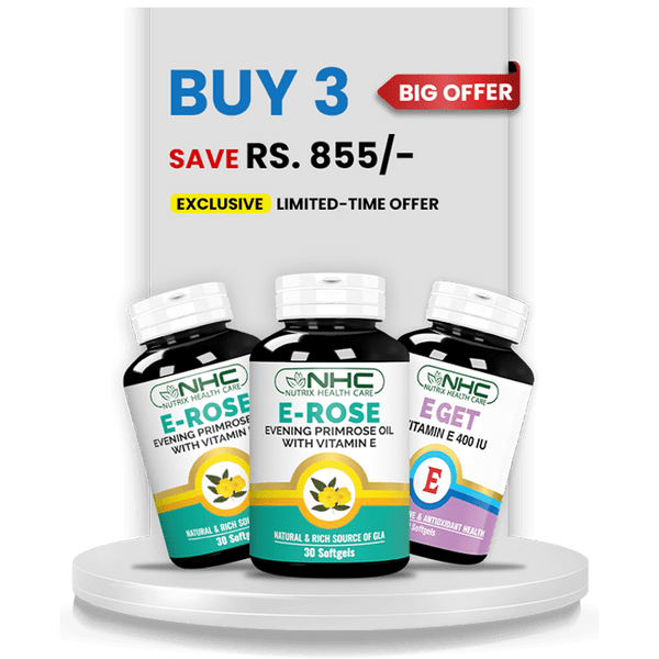 PCOS Relief Bundle (2 E - Rose + 1 E - Get) - Nutrix Health Care