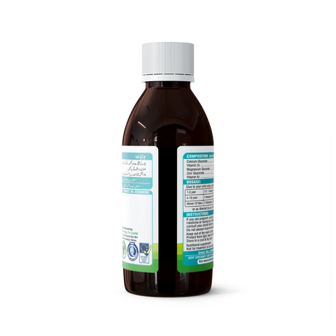 Apic Syrup multivitamin liquid with Calcium back side