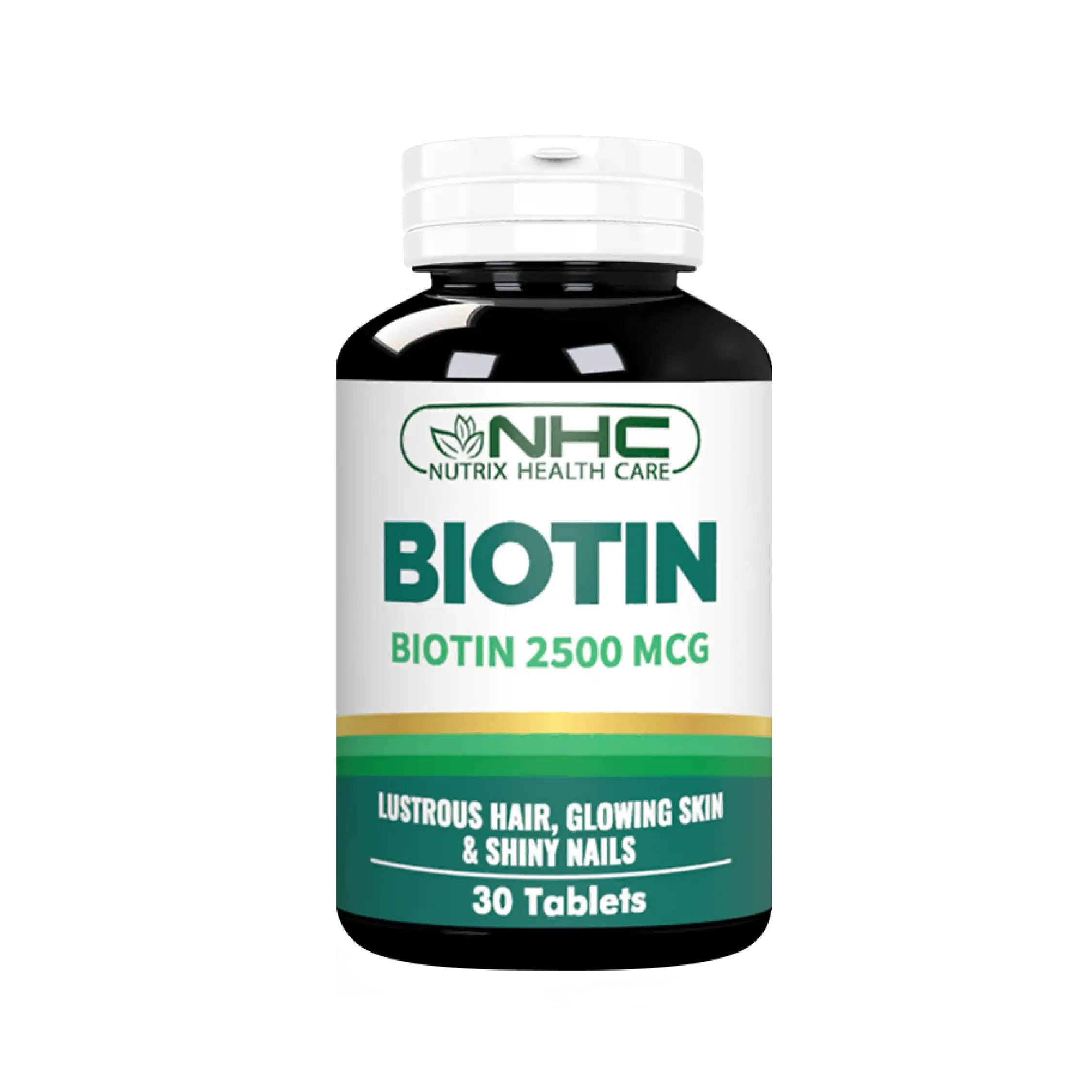 Biotin Tablets 2500 mcg bottle, supports hair skin and nails