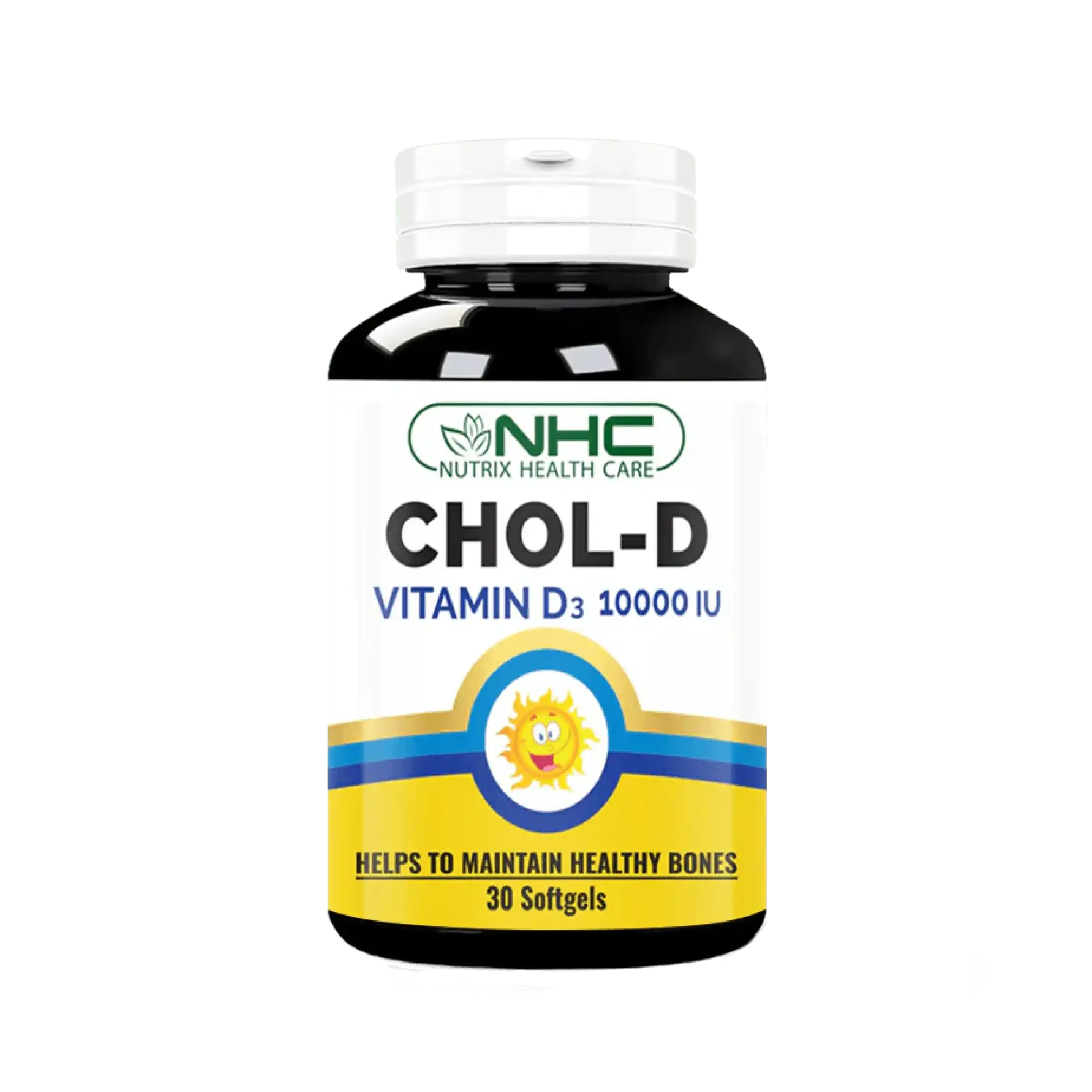 Chol-D 10,000 IU Vitamin D3 softgel for bone, Nutrix Health Care