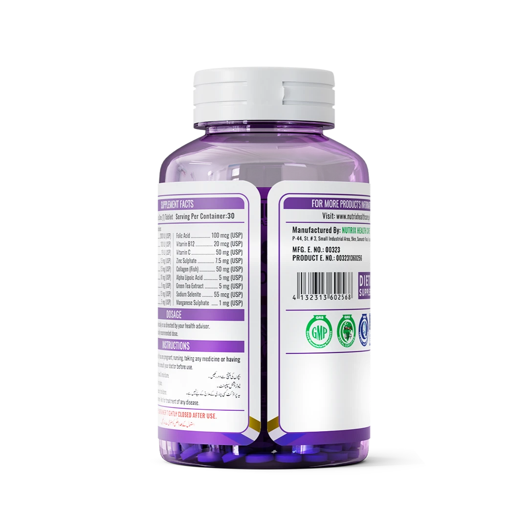 Nutrix Health Care VitaBiotin 5000 mcg biotin supplement bottle for hair skin and nails