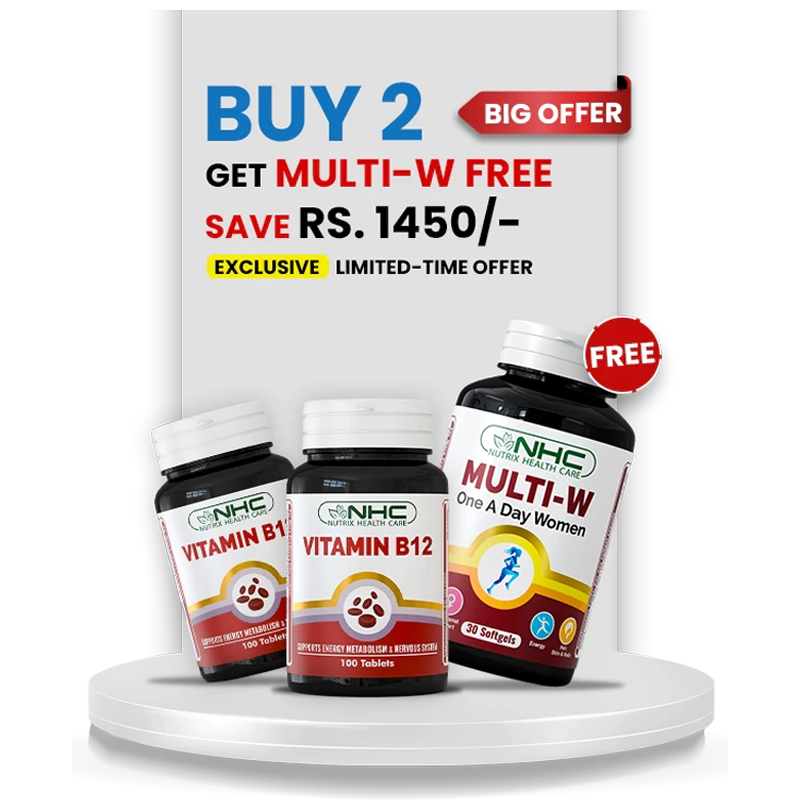 Women’s Health Bundle (2 Vitamin B12 + Free Multi - W) - Nutrix Health Care