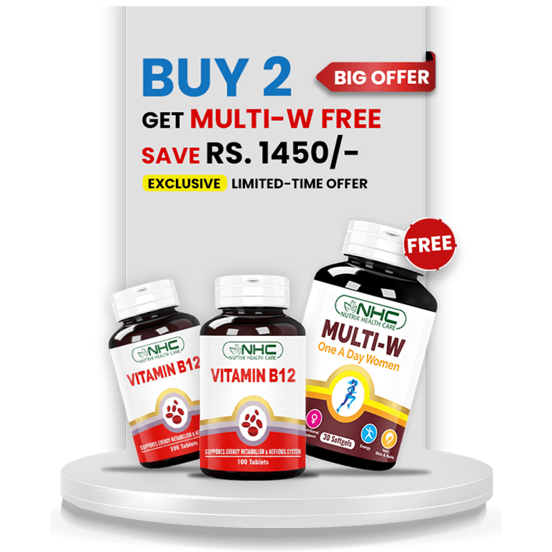 Women’s Health Bundle (2 Vitamin B12 + Free Multi - W) - Nutrix Health Care