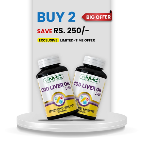 NHC Cod Liver Oil 1000 softgels buy 2 power pack - save Rs. 250