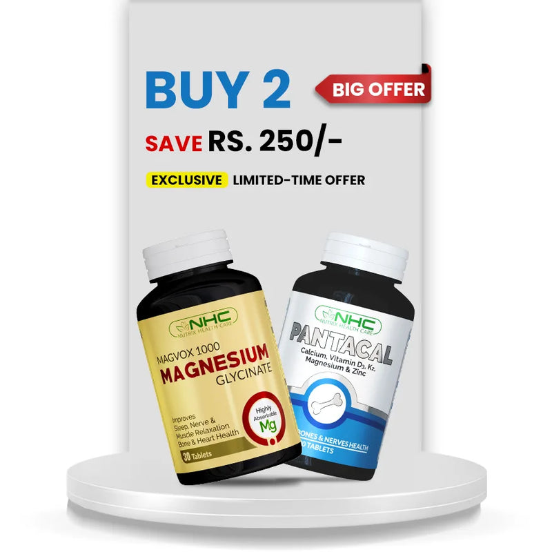 Magvox 1000 & Pantacal Bone & Muscles Support Duo - Save Rs. 250 - Online Exclusive