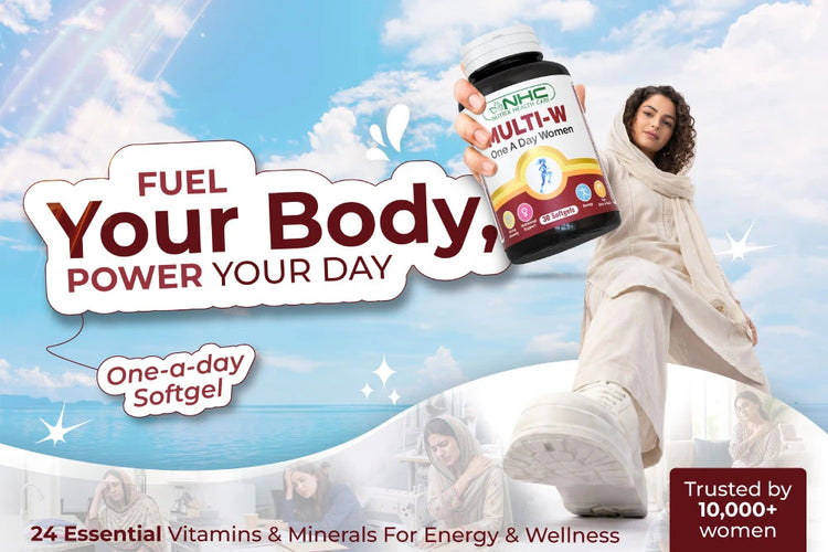 NHC Multi-W One A Day Women multivitamin supplement – "Fuel Your Body, Power Your Day" – 24 Essential Vitamins & Minerals for Energy & Wellness, One-a-day Softgel, Trusted by 10,000+ women
