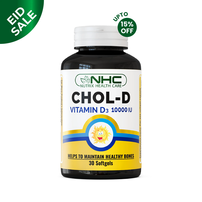 Chol-D 10,000 IU Vitamin D3 softgel for bone, Nutrix Health Care