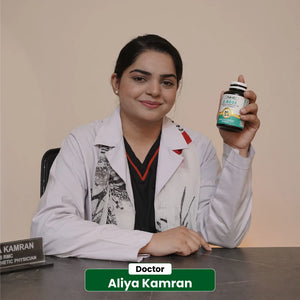 Doctor Aliya Kamran aesthetic physician recommending NHC E-Rose Evening Primrose Oil with Vitamin E