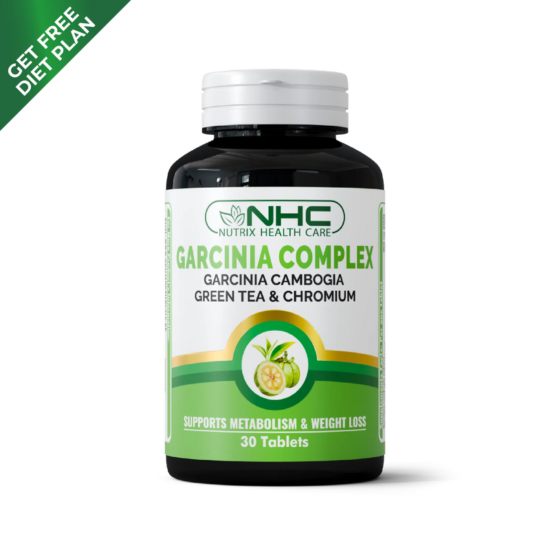 NHC Garcinia Complex – Garcinia Cambogia, Green Tea & Chromium – Supports Metabolism & Weight Loss – 30 Tablets