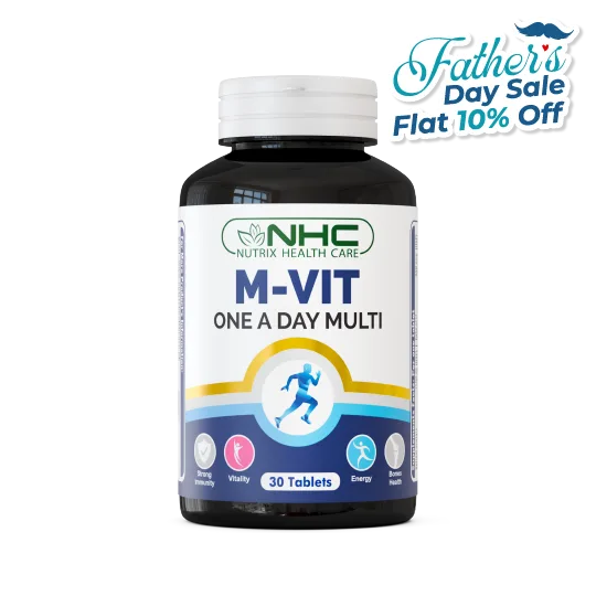 NHC M-Vit One A Day Multi 30 Tablets – Supports Strong Immunity, Vitality, Energy & Bone Health – Father's Day Sale Flat 10% Off
