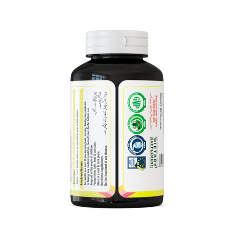 NHC MELF Folic Acid 400mcg 100 Tablets – back label showing dosage, GMP & Halal certified dietary supplement