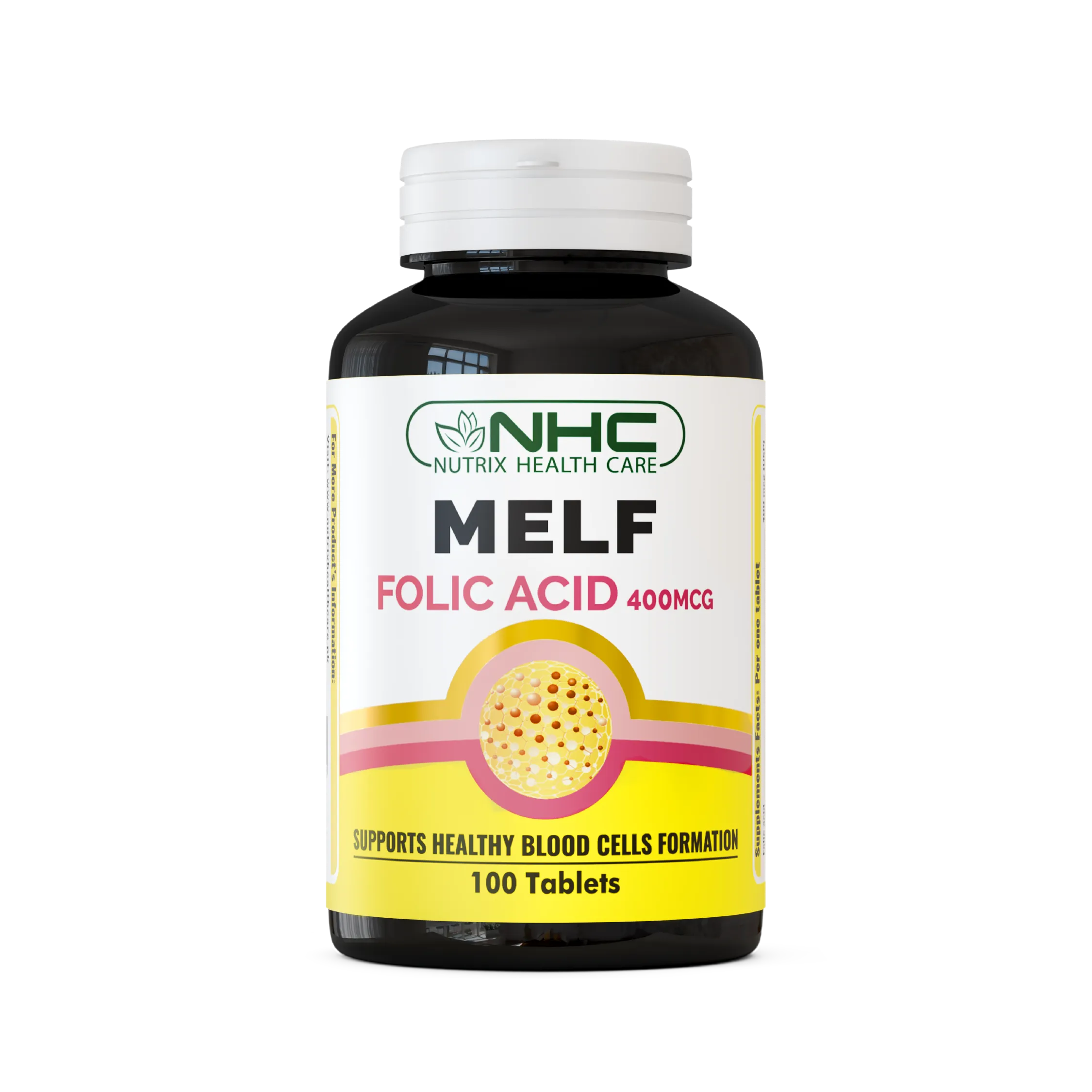 Nutrix Health Care Melf folic acid 400 mcg tablets for pregnancy and women’s health in Pakistan