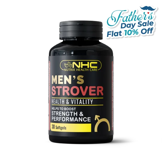 NHC Men's Strover Health & Vitality 30 Softgels – Helps Boost Strength & Performance – Father's Day Sale Flat 10% Off