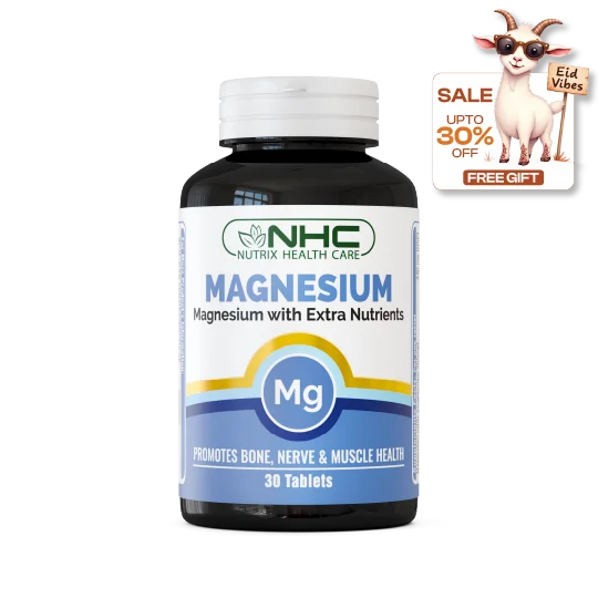 NHC Magnesium with Extra Nutrients Supplement – Eid Sale 30% Off with Free Gift Pakistan