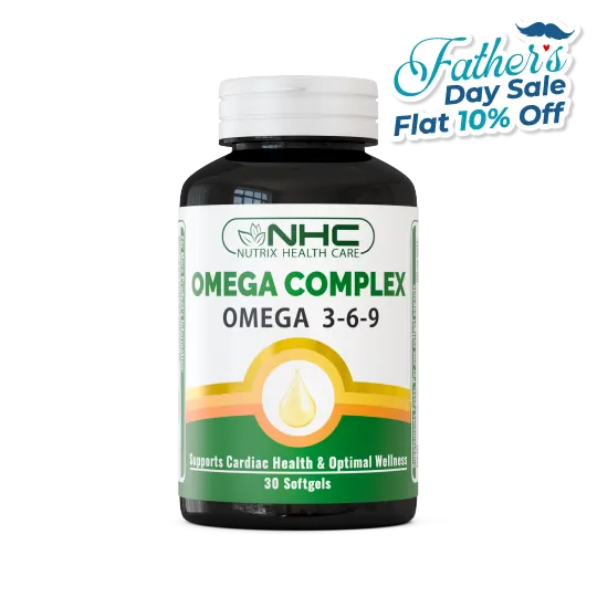 NHC Omega Complex Omega 3-6-9 30 Softgels – Supports Cardiac Health & Optimal Wellness – Father's Day Sale Flat 10% Off