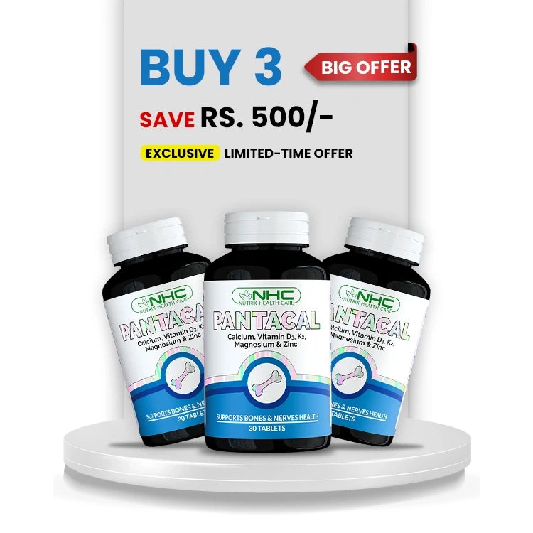 Pantacal Bone Support Bundle - Buy 3 for Rs. 3,550, Save Rs. 500 - Nutrix Health Care