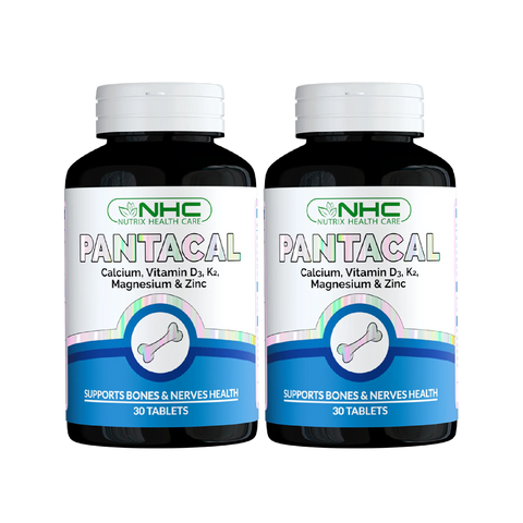 NHC Pantacal Calcium Vitamin D3 K2 Magnesium Zinc Tablets – Pack of 2 Bottles, Best Bone Health Supplement in Pakistan