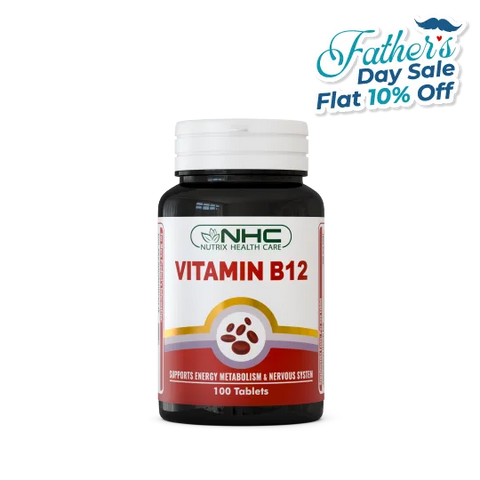 NHC Vitamin B12 100 Tablets – Supports Energy Metabolism & Nervous System – Father's Day Sale Flat 10% Off