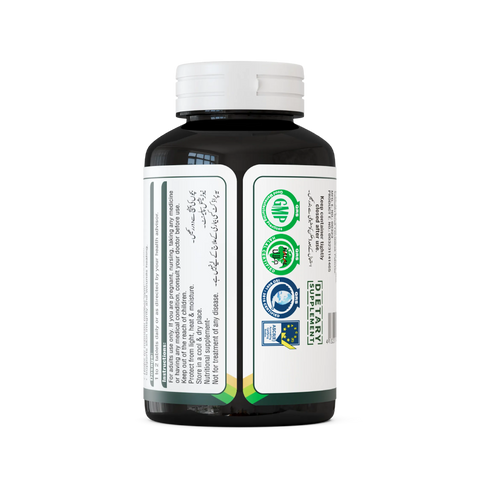 NHC ZATE Zinc Gluconate 50mg 30 Tablets – back label showing dosage, GMP & Halal certified dietary supplement