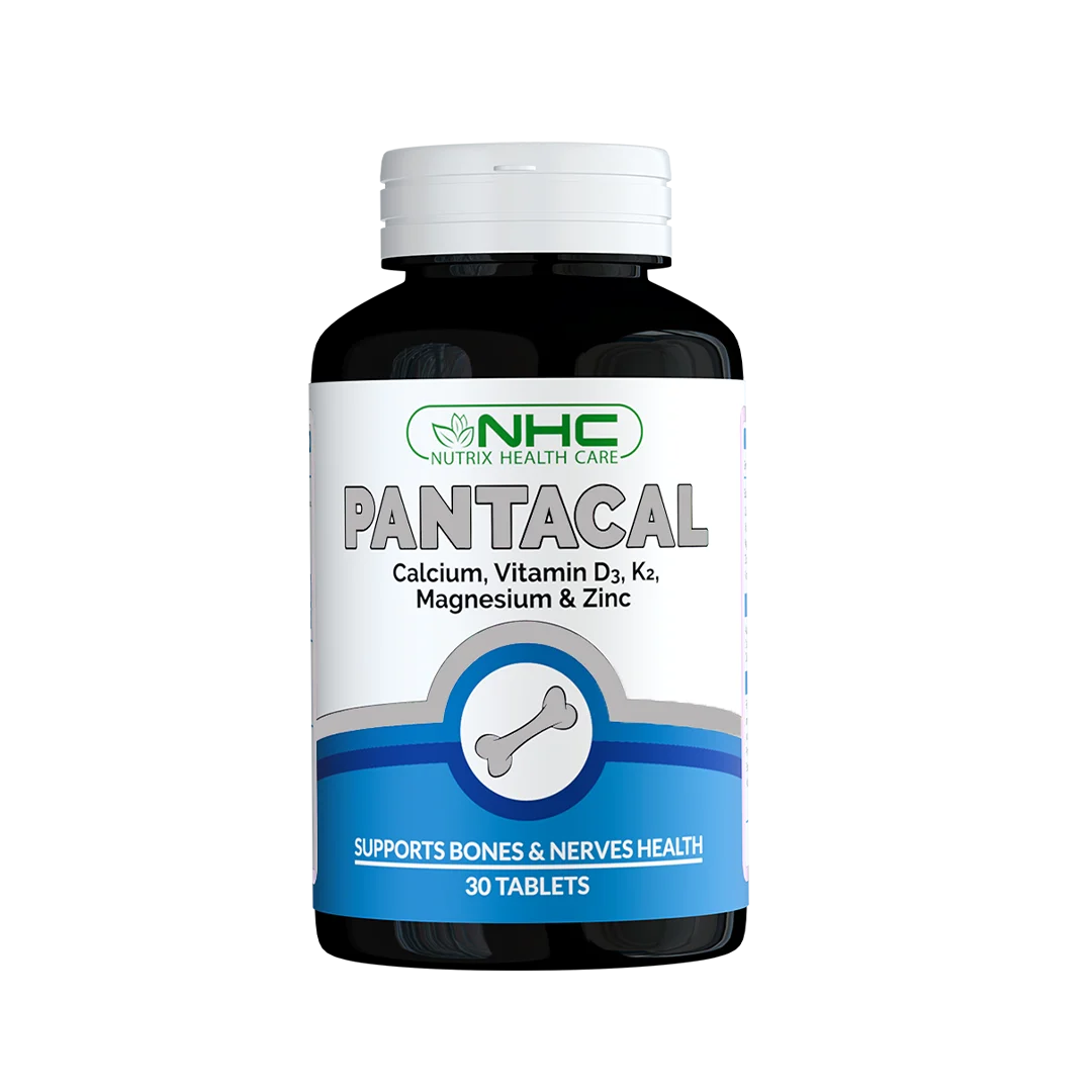 NHC Pantacal Calcium Vitamin D3 K2 Magnesium Zinc Tablets – Pack of 2 Bottles, Best Bone Health Supplement in Pakistan