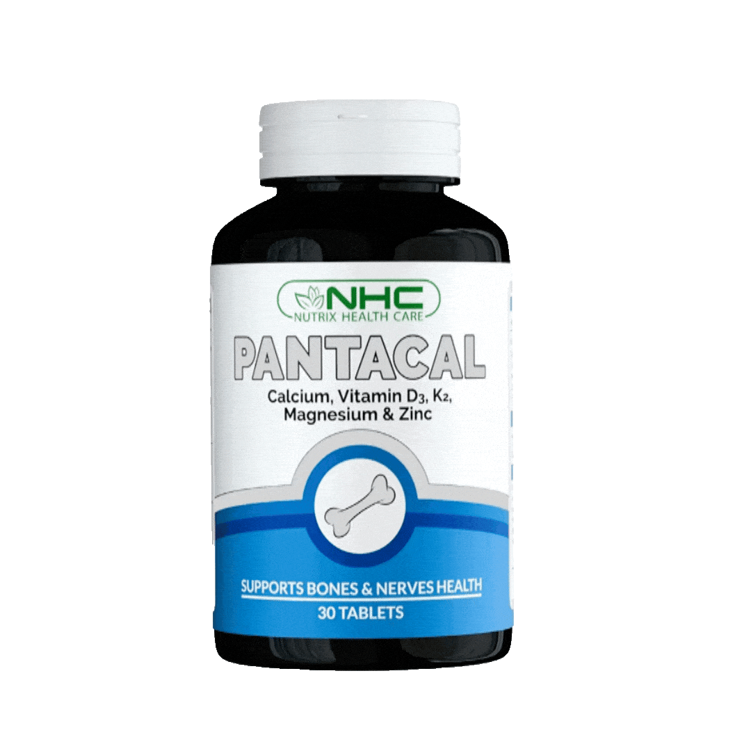NHC Pantacal Calcium Vitamin D3 K2 Magnesium Zinc Tablets – Pack of 2 Bottles, Best Bone Health Supplement in Pakistan