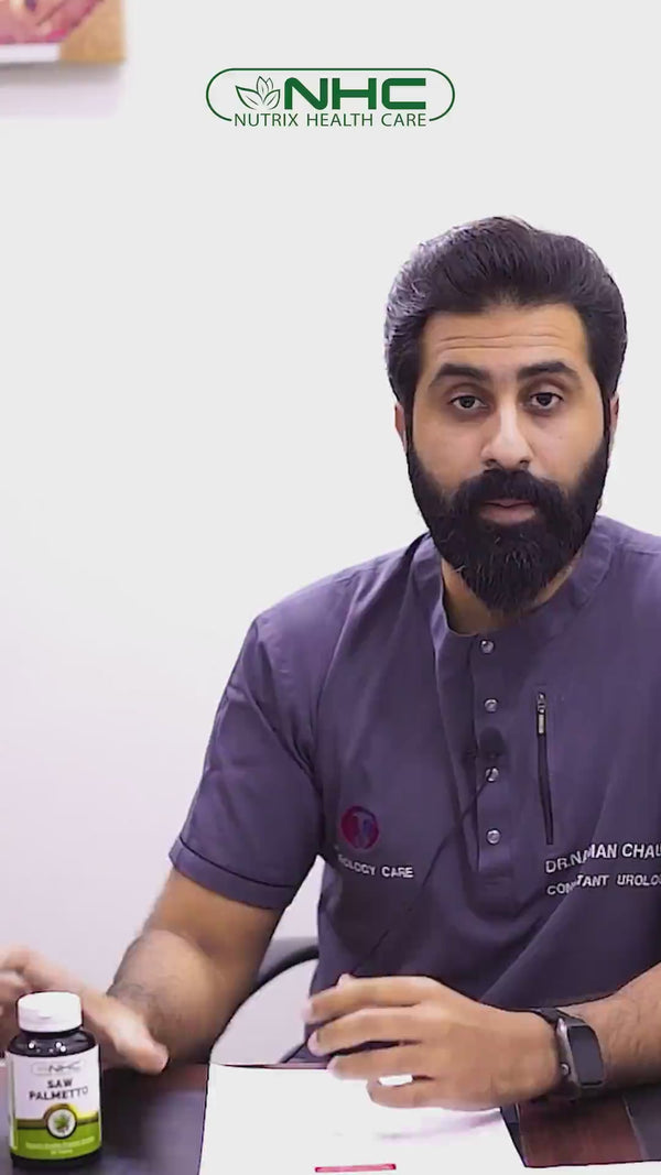 Dr. Numan, consultant urologist, discussing NHC Saw Palmetto supplement for prostate health